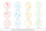 6 zodiac sets 204+ illustrations, an Illustration by VecRas (Thumbnail 12 of 17)