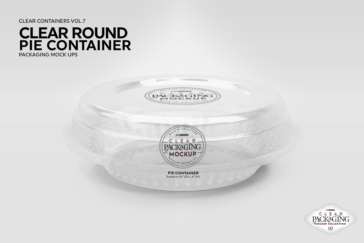 Clear Pie Container Packaging Mockup, a Product Mockup by INCDesign (Photo 3 of 8)