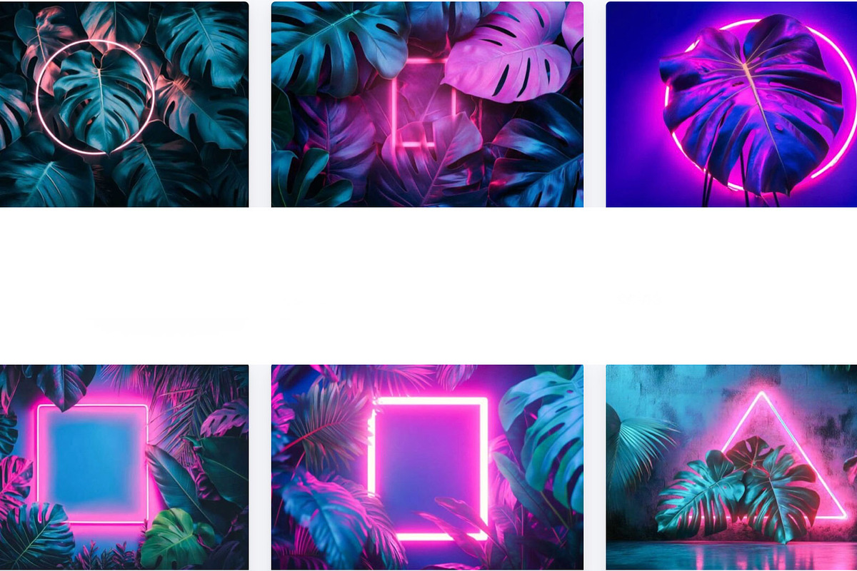 Neon Fluorescent Light Frames Bundle, a Graphic by VetalStock (Photo 3 of 3)