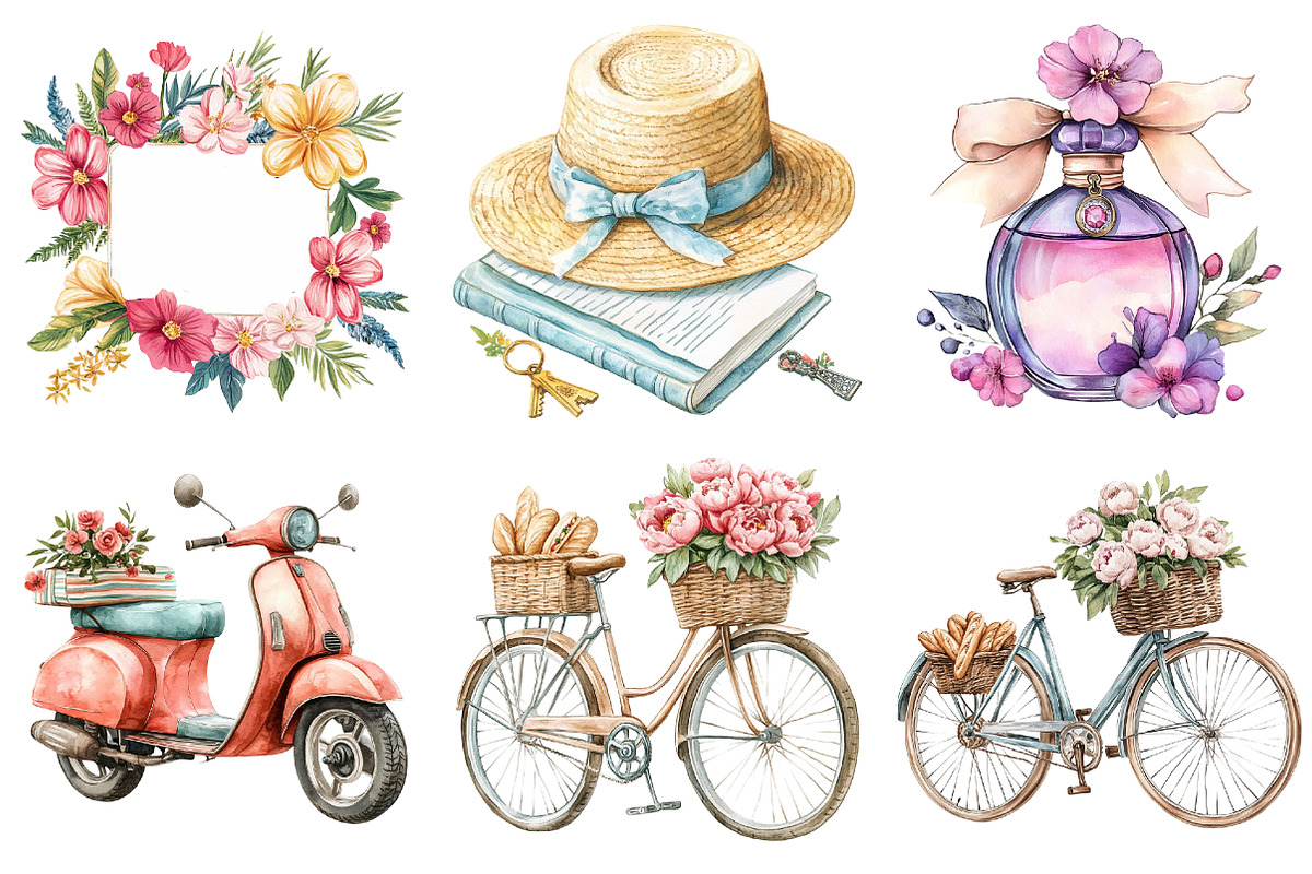 Morning and Fall Clipart, an Illustration by Watercolor design (Photo 5 of 5)