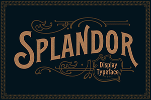 EFCO Splandor Display Typeface, a Font by Ilham Herry