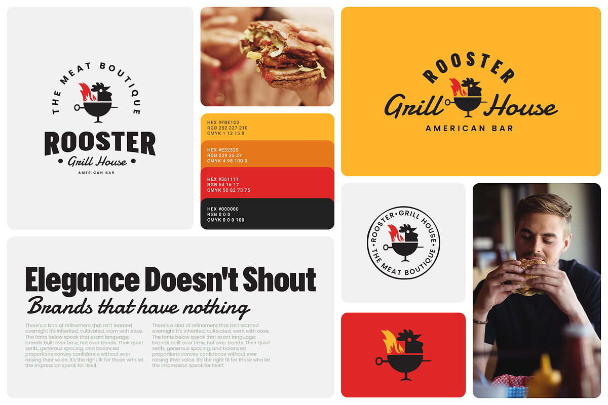 Rooster Grill House Logo Template, a Branding & Logo Template by Headfonts (Photo 2 of 3)