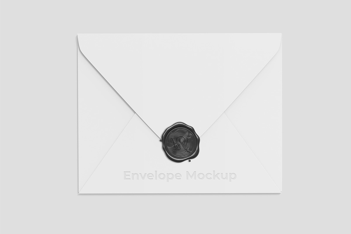 Red Wax Seal Stamp Envelope Mockup, a Packaging Mockup by graphypix (Photo 4 of 4)