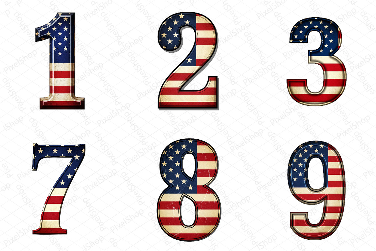 Watercolor 4th of July Alphabet Clip, an Illustration by DreamPrint404 (Photo 4 of 4)