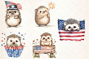 Patriotic Hedgehog PNG Clipart, an Illustration by Libby Wishes (Thumbnail 5 of 6)