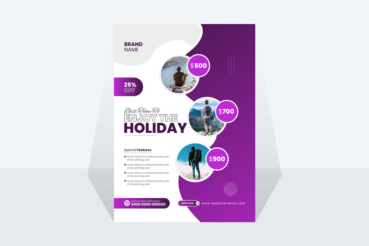 Travel Flyer Design, a Flyer Template by MxVect Stock (Photo 3 of 3)