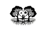 Romantic Couple in Nature Silhouette, a Graphic by Artivon (Thumbnail 12 of 13)