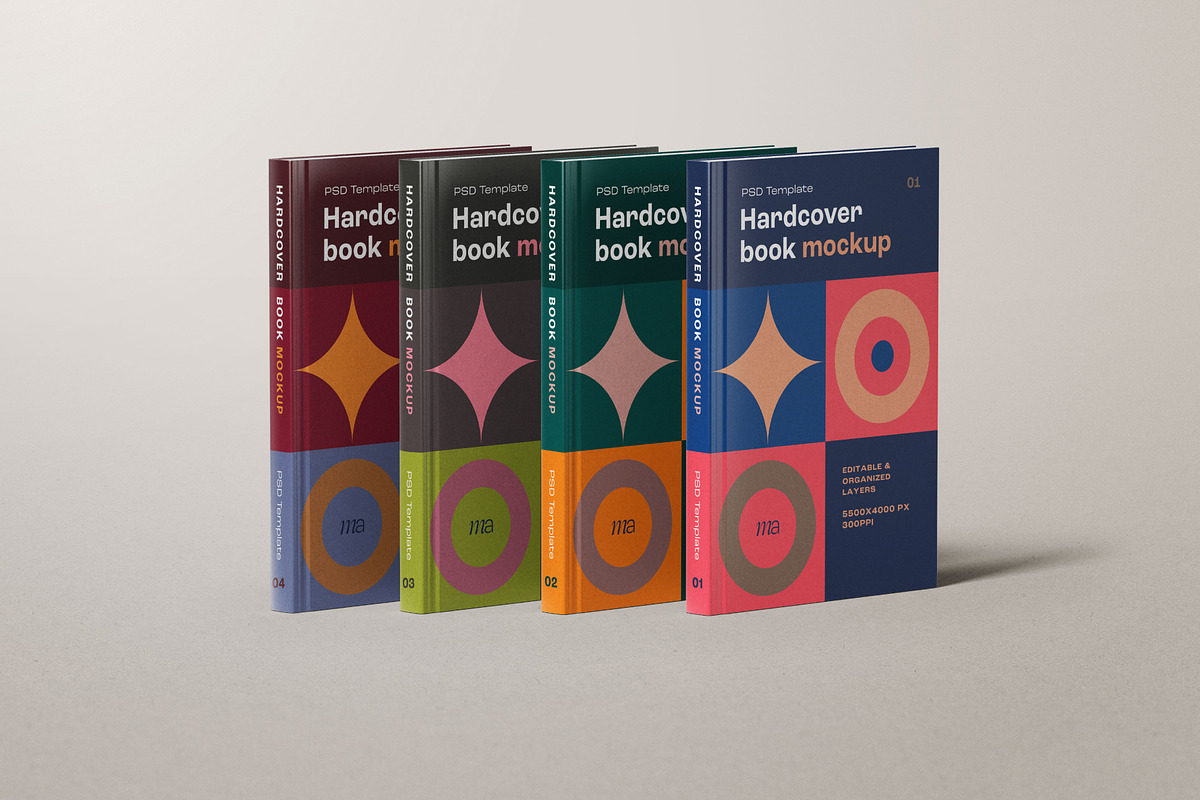 Hardcover Mockup Set, a Print Template by mockupatelier (Photo 7 of 13)