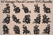 Vintage Floral Corner SVG Bundle, an Object Graphic by Designer_Momina (Thumbnail 14 of 14)