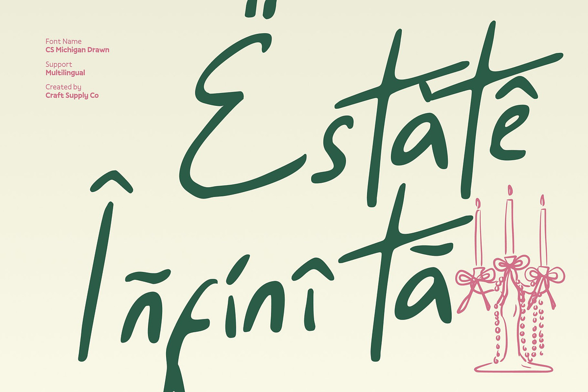 CS Michigan Drawn, a Handwritten Font by Craft Supply Co. (Photo 7 of 8)