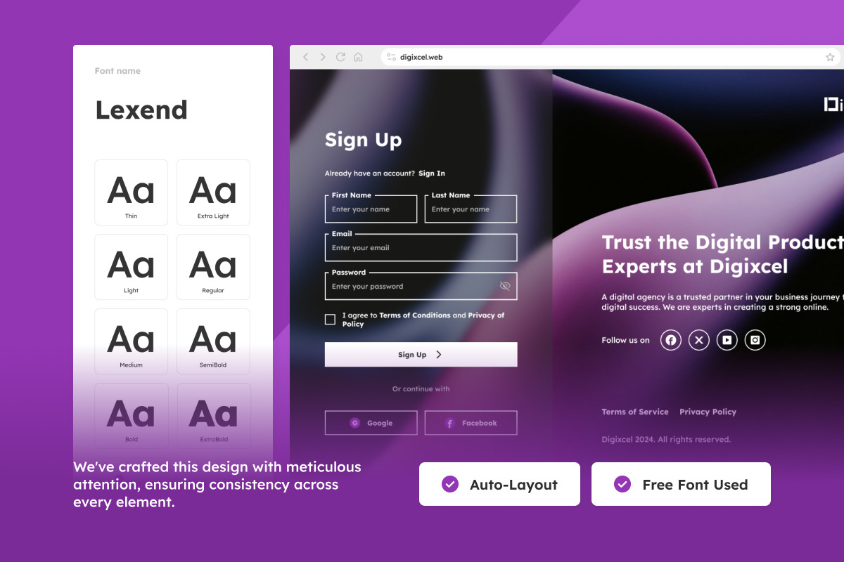 Clean Login & Register Form UI Kit, an UI Kit Template by twinstd (Photo 3 of 5)