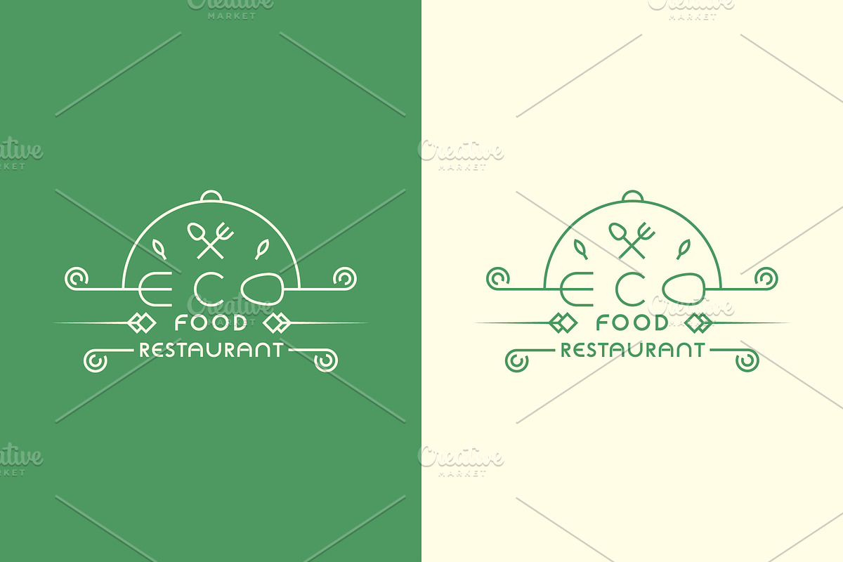 Eco Food Restaurant Logo Icon, a Branding & Logo Template by Morvana Crew