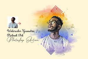 Geometric Portrait Photoshop Action, an Action Add-On by Photoshop Action