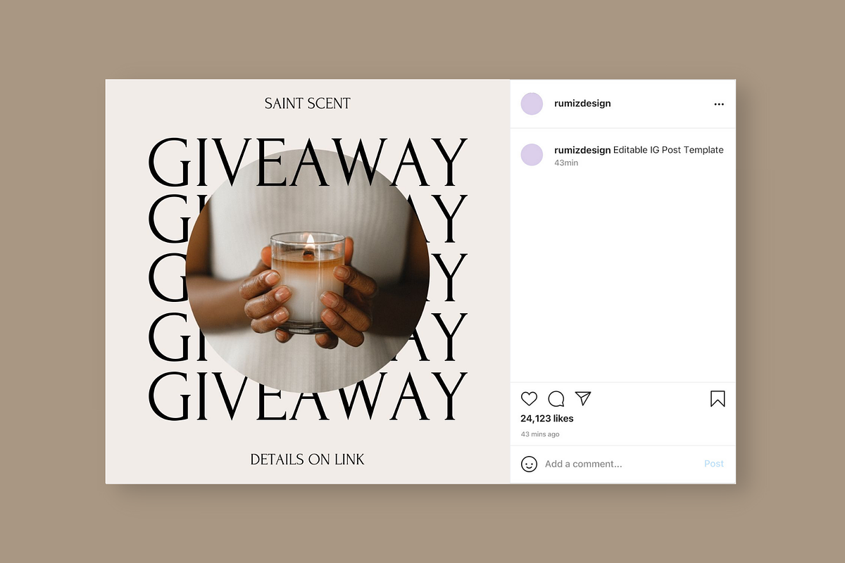 Aesthetic Social Media Post Template, a Social Media Template by Rumiz Design (Photo 7 of 9)