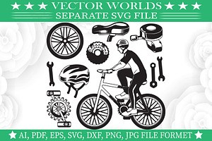 Cycle Element SVG, Cycle SVG, an Object Graphic by VectorWorlds