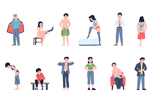 Dressing undressing characters, a Person Illustration by LadadikArt