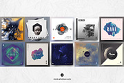 50 Minimal Album Covers Bundle, a Social Media Template by pixelsao (Thumbnail 2 of 6)