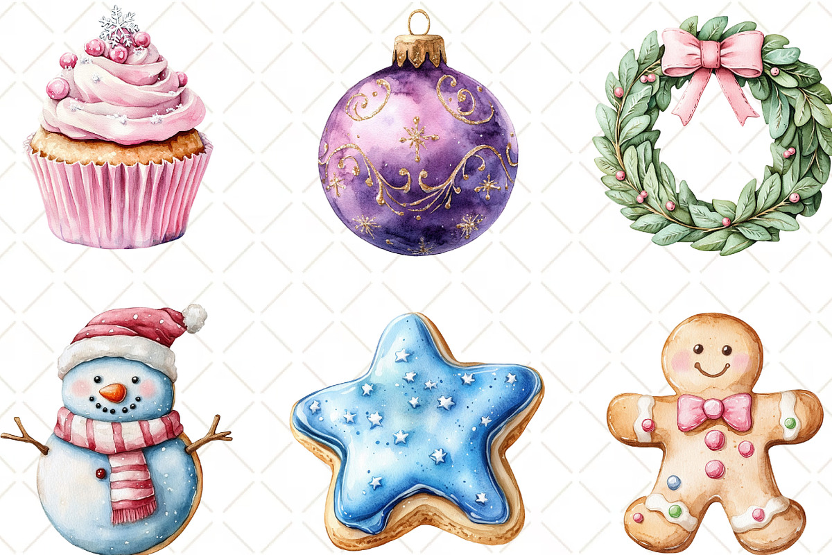 Pastel Christmas Cookies Candy, an Illustration by Black Bird Studio (Photo 6 of 6)