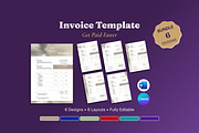 Invoice Templates 6 Designs Word, a Stationery Template by B2 Studio (Thumbnail 1 of 18)