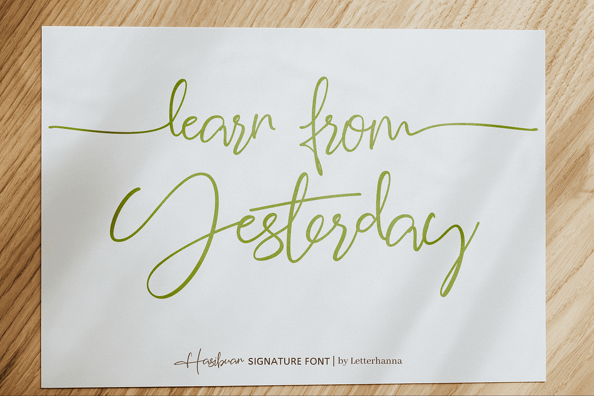 Hasibuan Font, a Script Font by Letterhanna Studio (Photo 2 of 17)