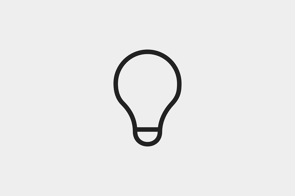 Bulb, an Outline Icon by Jordy (Photo 1 of 2)
