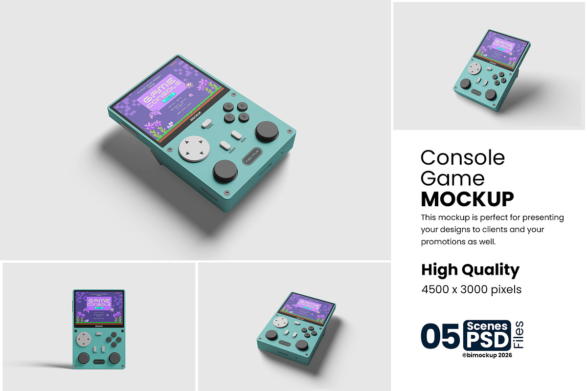 Game Console Mockup For Branding, an Advertising Mockup by bimockup (Photo 1 of 6)