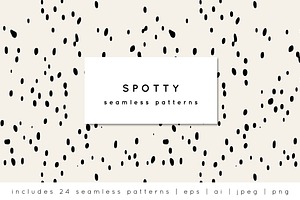 Spotty Seamless Patterns Set