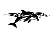 Dolphin Jumping Silhouette Vector, an Illustration by Designs_River (Thumbnail 37 of 51)