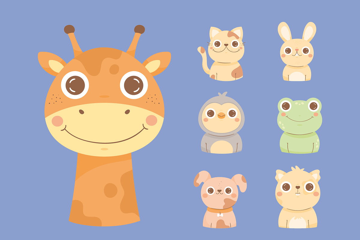 Cute Animal Avatar Icon Set preview 3