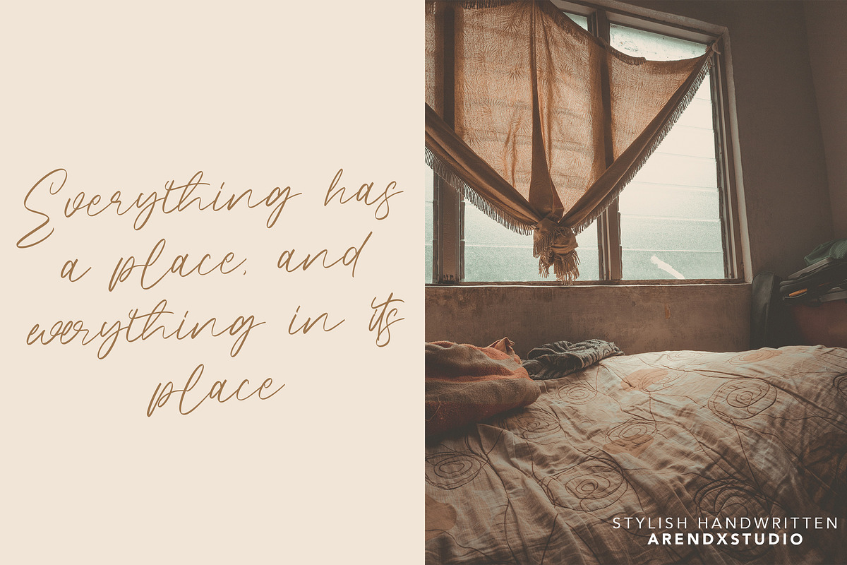 Murottal - Stylish Handwritten, a Script Font by Arendxstudio (Photo 5 of 9)