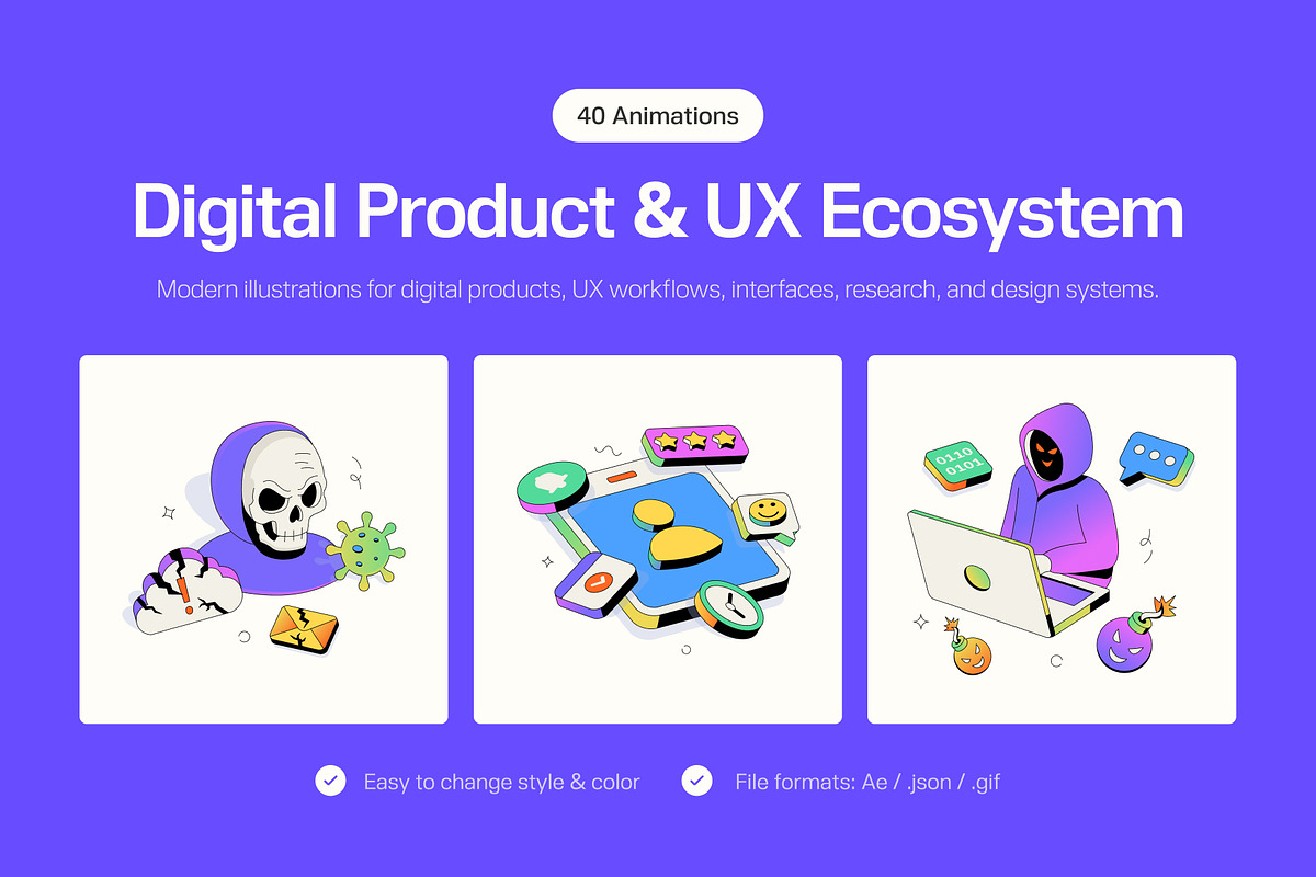 Animated Digital Product UX, a Technology Illustration by Creative Stall (Photo 1 of 4)