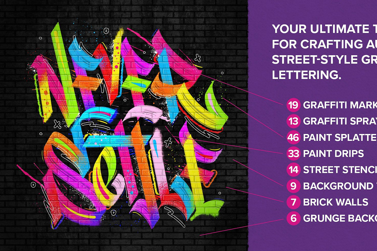Graffiti Lettering Brush Toolbox, a Brush Add-On by Nico-Ng (Photo 2 of 20)