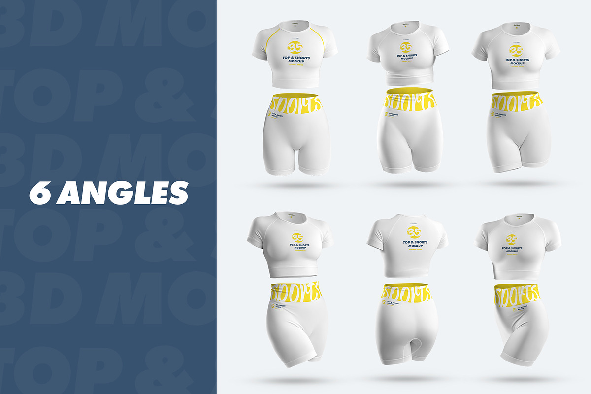 3D Mockup Top & Shorts Sportswears, a Shirt Mockup by Grow Design Craft Studio (Photo 9 of 9)