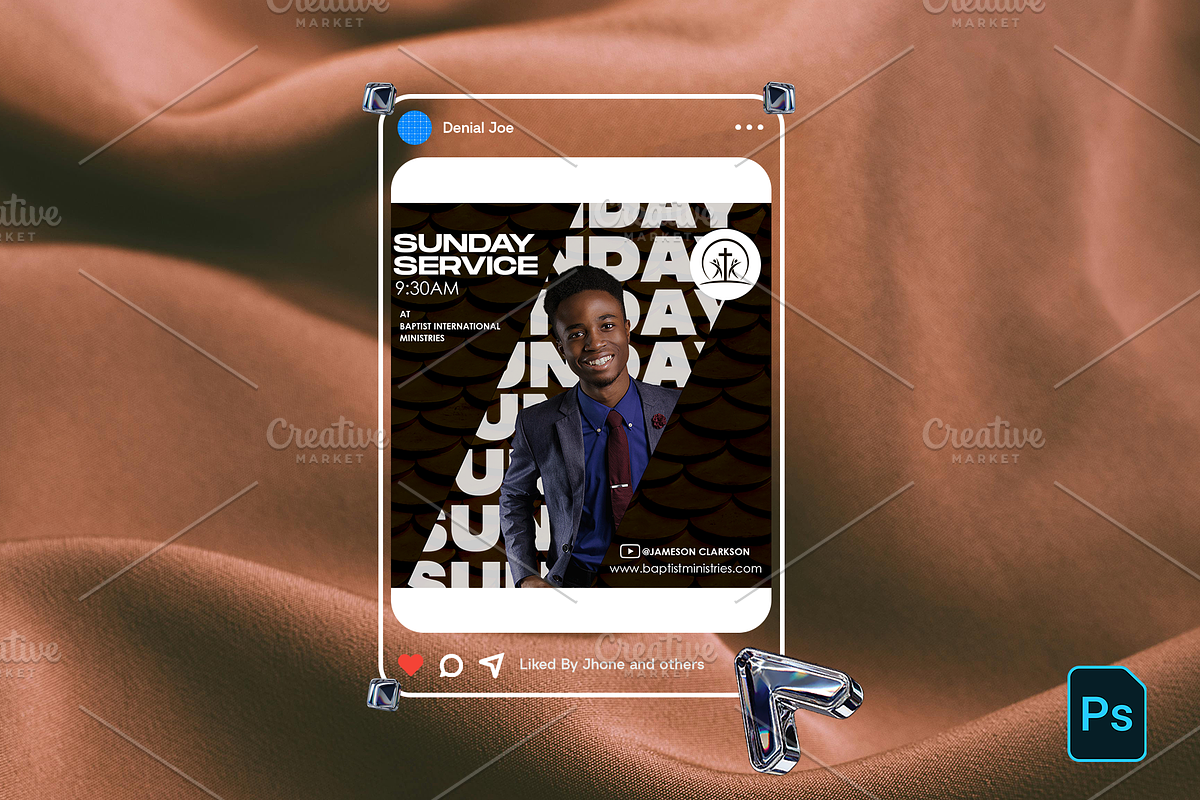 Sunday Service Template, a Social Media Template by Transly Graphics (Photo 1 of 3)