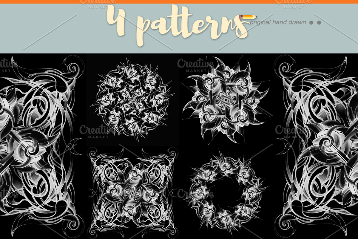 Hand drawn seamless pattern, a Pattern Graphic by Allween (Photo 3 of 8)