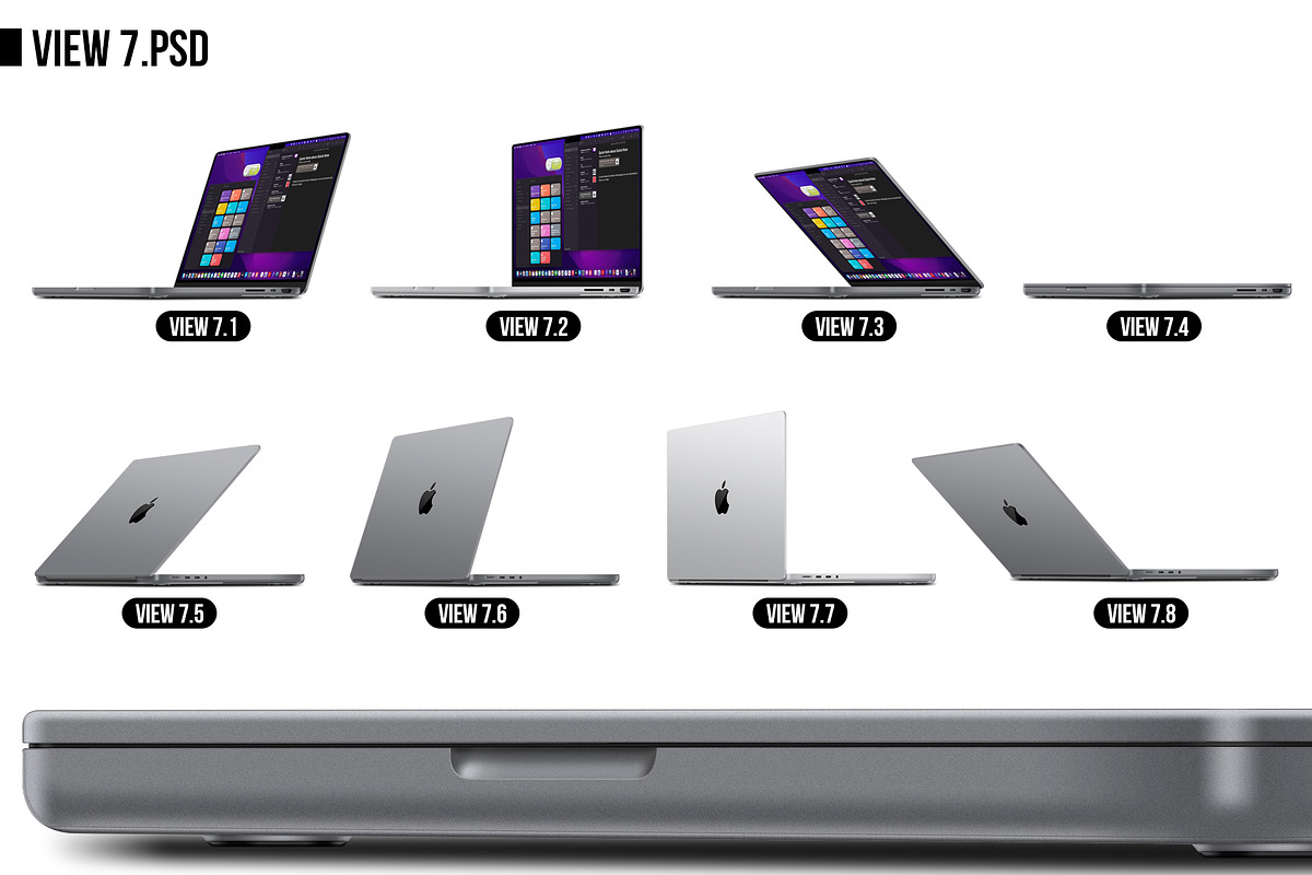 Apple Macbook Pro 14 (2021) MockUp, a Mac Mockup by Alex_Yanko (Photo 8 of 19)