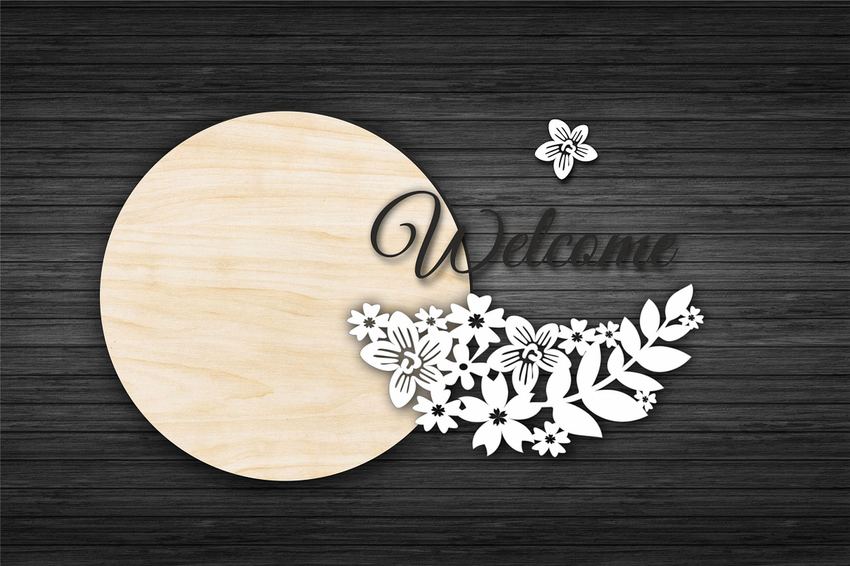 12 Svg floral Welcome signs bundles, a Graphic by CncCutModel (Photo 2 of 5)