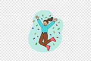 Joyful Celebration Illustration, a Person Illustration by Partikusi Design (Thumbnail 3 of 3)