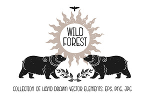 Wild forest. Vector collection