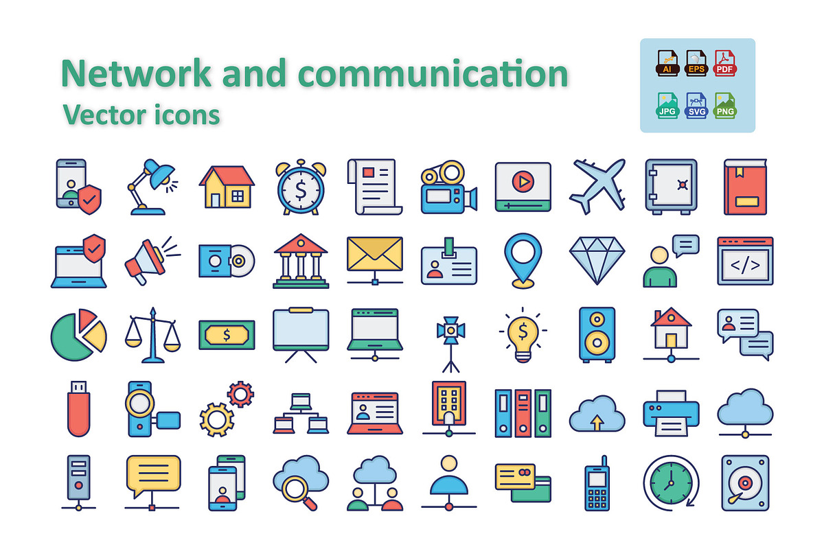 Network & Communication Vector Icons, an Outline Icon by Vector Portal (Photo 1 of 5)