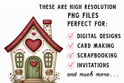 Whimsical Valentine House Clipart, an Illustration by Libby Wishes (Thumbnail 7 of 8)
