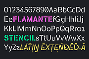 Flamante Stencil -4 fonts-, a Sans Serif Font by deFharo (Thumbnail 3 of 5)