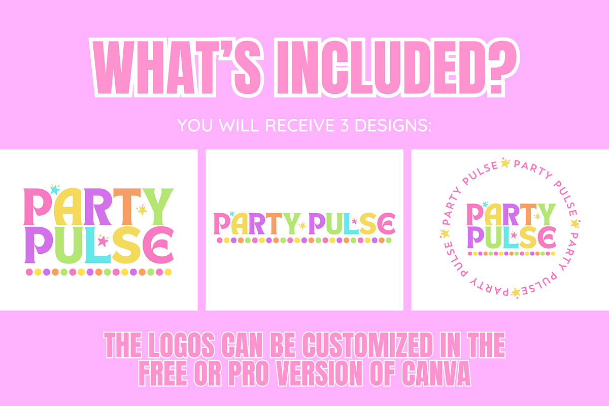 Colorful Logo Template - 3 Versions, a Branding & Logo Template by SunshineStudioBoutique (Photo 2 of 10)