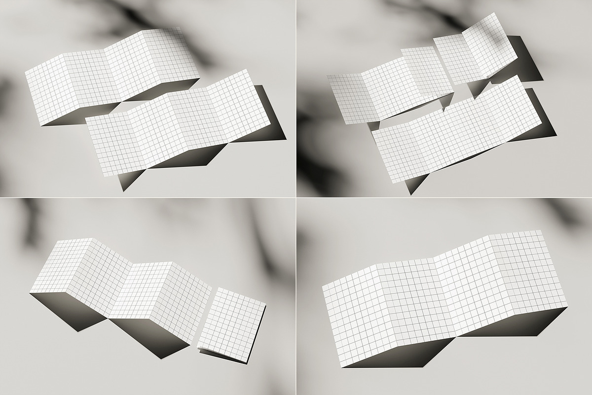 A4 Four Fold Flyer Mockup Bundle, a Books & Magazine Mockup by MockupShelf (Photo 4 of 12)