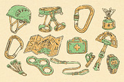 HAND DRAWN CLIMBING SET ILLUSTRATION, an Object Illustration by Southerntown (Thumbnail 2 of 9)