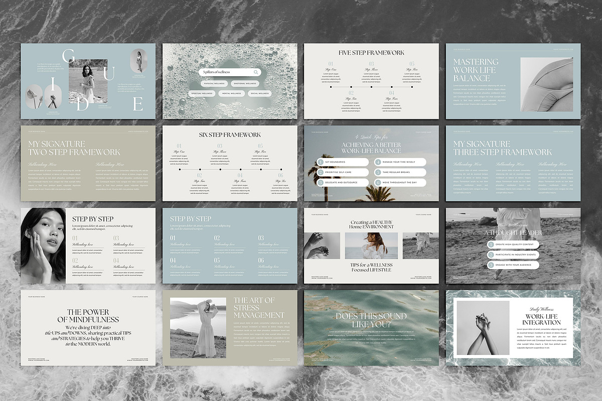Wellness Coach Slide Deck CANVA, a Presentation Template by Studio Loire (Photo 7 of 10)