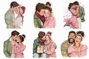 Valentines Day Romantic Couple Png, an Illustration by Libby Wishes (Thumbnail 6 of 7)