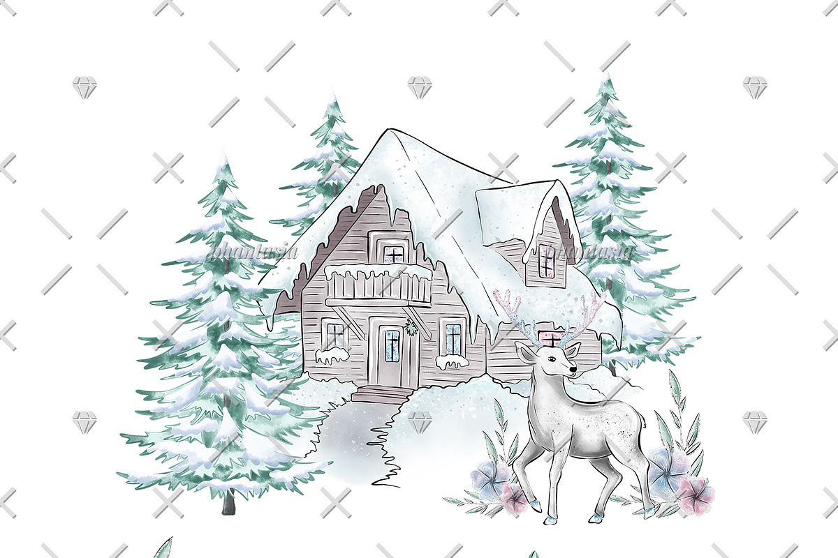 Winter Fairytale Cliparts, an Illustration by Phantasia Design (Photo 3 of 8)