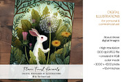 Forest Flower Animals Postcards, an Animal Illustration by The Dutch Lady Designs (Thumbnail 3 of 7)