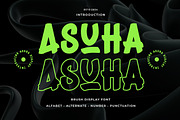 ASUHA - Brush Display Font, a Sans Serif Font by ENATIVE (Thumbnail 1 of 7)